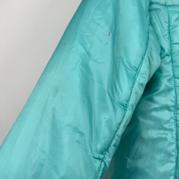 Eddie Bauer Coat Jacket Reversible Puffer Teddy Bear Girls size Large 14 16 Blue - Picture 6 of 16